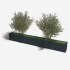 Gepoedercoat staal plantenbak Rechthoek XL 320x30 H=40 cm - Zwart (RAL9005) ZONDER bodemplaat