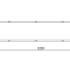 Gepoedercoat staal plantenbak Rechthoek XL 320x60 H=80 cm - Wit (RAL9010) MET bodemplaat