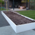 Gepoedercoat staal plantenbak Rechthoek XL 320x60 H=30 cm - Wit (RAL9010) MET bodemplaat