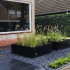 Gepoedercoat staal plantenbak Rechthoek XL 360x120 H=60 cm - Zwart (RAL9005) ZONDER bodemplaat