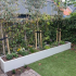 Gepoedercoat staal plantenbak Rechthoek XL 360x50 H=30 cm - Wit (RAL9010) ZONDER bodemplaat