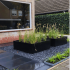Gepoedercoat staal plantenbak Rechthoek XL 400x120 H=30 cm - Zwart (RAL9005) MET bodemplaat