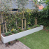 Gepoedercoat staal plantenbak Rechthoek XL 400x40 H=60 cm - Wit (RAL9010) MET bodemplaat