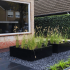 Gepoedercoat staal plantenbak Rechthoek XL 480x120 H=30 cm - Zwart (RAL9005) ZONDER bodemplaat