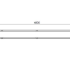 Gepoedercoat staal plantenbak Rechthoek XL 480x30 H=60 cm - Zwart (RAL9005) MET bodemplaat