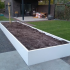 Gepoedercoat staal plantenbak Rechthoek XL 480x80 H=40 cm - Wit (RAL9010) ZONDER bodemplaat