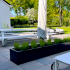 Gepoedercoat staal plantenbak Rechthoek XL 500x40 H=30 cm - Antraciet (RAL7016) MET bodemplaat