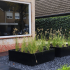 Gepoedercoat staal plantenbak Rechthoek XL 500x80 H=60 cm - Zwart (RAL9005) MET bodemplaat