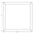 Gepoedercoat staal plantenbak Vierkant 60x60 H=40 cm MET bodemplaat + wielen - Wit (RAL9010)