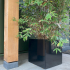 Gepoedercoat staal plantenbak Vierkant 60x60 H=30 cm MET bodemplaat - Zwart (RAL9005)