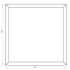 Gepoedercoat staal plantenbak Vierkant 80x80 H=30 cm MET bodemplaat + voeten - Wit (RAL9010)