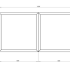 Gepoedercoat staal plantenbak Vierkant Trapmodel 2 stuks 80x80 H=30+60 cm - Zwart (RAL9005) ZONDER bodemplaat