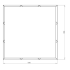 Gepoedercoat staal plantenbak Vierkant XL 150x150 cm H=50 cm - Andere RALkleur - ZONDER bodemplaat