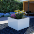 Gepoedercoat staal plantenbak Vierkant XL 150x150 cm H=80 cm - Wit (RAL9010) ZONDER bodemplaat