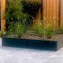 Gepoedercoat staal plantenbak Vierkant XL 160x160 cm H=30 cm - Zwart (RAL9005) ZONDER bodemplaat