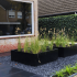 Gepoedercoat staal plantenbak Vierkant XL 180x180 cm H=60 cm - Zwart (RAL9005) ZONDER bodemplaat