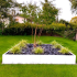 Gepoedercoat staal plantenbak Vierkant XL 240x240 cm H=40 cm - Wit (RAL9010) ZONDER bodemplaat
