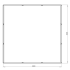 Gepoedercoat staal plantenbak Vierkant XL 300x300 cm H=40 cm - Wit (RAL9010) ZONDER bodemplaat
