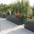 Gepoedercoat staal plantenbak Vierkant XL 300x300 cm H=50 cm - Antraciet (RAL7016) ZONDER bodemplaat