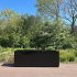 Gepoedercoat staal plantenbak Vierkant XL 300x300 cm H=30 cm - Zwart (RAL9005) ZONDER bodemplaat