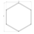 Gepoedercoat staal plantenbak Zeshoek 173.2x199.3 cm H=30 cm - Zwart (RAL9005) ZONDER bodemplaat