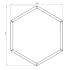 Gepoedercoat staal plantenbak Zeshoek 103.9x119.3 cm H=40 cm - Andere RALkleur - ZONDER bodemplaat