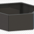 Gepoedercoat staal plantenbak Zeshoek 103.9x119.3 cm H=80 cm - Antraciet (RAL7016) ZONDER bodemplaat