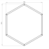 Gepoedercoat staal plantenbak Zeshoek 138.6x159.3 cm H=30 cm - Zwart (RAL9005) ZONDER bodemplaat