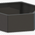 Gepoedercoat staal plantenbak Zeshoek 138.6x159.3 cm H=60 cm - Antraciet (RAL7016) ZONDER bodemplaat