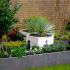 Gepoedercoat staal plantenbak Zeshoek 138.6x159.3 cm H=30 cm - Wit (RAL9010) ZONDER bodemplaat