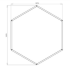 Gepoedercoat staal plantenbak Zeshoek 207.8x239.3 cm H=40 cm - Wit (RAL9010) ZONDER bodemplaat