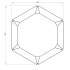 Gepoedercoat staal plantenbak Zeshoek 34.6x39.3 cm H=40 cm - Wit (RAL9010) MET bodemplaat