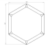 Gepoedercoat staal plantenbak Zeshoek 52x59.3 cm H=40 cm - Andere RALkleur - ZONDER bodemplaat