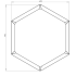 Gepoedercoat staal plantenbak Zeshoek 69.3x79.3 cm H=80 cm - Wit (RAL9010) ZONDER bodemplaat