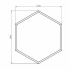 Gepoedercoat staal plantenbak Zeshoek 70 H=70 cm - Wit (RAL9010) ZONDER bodemplaat
