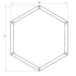 Gepoedercoat staal plantenbak Zeshoek 86.6x99.3 cm H=50 cm - Wit (RAL9010) ZONDER bodemplaat