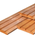 Red Class Wood triple Rhombus profiel 2.2x14.0x360cm geschaafd