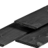 Douglas dubbel lip profiel houtpakket zwart geimpregneerd - beton schutting systeem