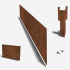 Cortenstaal kantopsluiting recht 150mm (lengte strip 240 cm) complete set voor 24m1