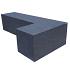 Patiohoekblok Antraciet 60x15x15cm strak