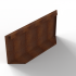 Bloembak Module+ Kopschot paneel (D) 90x42 cm CORTEN