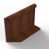 Bloembak Module+ Uitwendig hoekpaneel (B) 60x42 cm R CORTEN