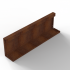 Bloembak Module+ Recht Paneel (A) 90x28 cm CORTEN