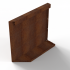 Bloembak Module+ Uitwendig hoekpaneel (B) 60x56 cm R CORTEN