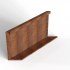 Bloembak Module+ Parallel paneel  (E) 90x56 cm L CORTEN