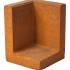 L Hoekelement 50x50x120 Roestbruin