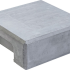Beton-afdekpet wit/grijs vlakke kop 14x14x5cm zonder uitsparing