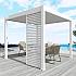 Aluminium overkapping Louvrepaneel 124.5 horizontaal wit