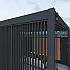 Aluminium overkapping Louvrepaneel 124.5 verticaal antraciet