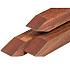 Angelim vermelho hardhout paal 6.5x6.5x300 cm geschaafd | gepunt | 4 ronde hoeken